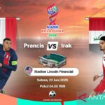 Lineup Prancis vs Irak: Les Blues ingin segera menutup 32 besar