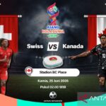 Sekilas tentang laga Swiss kontra Kanada, perebutan gengsi untuk menentukan pemenang di Grup Dua