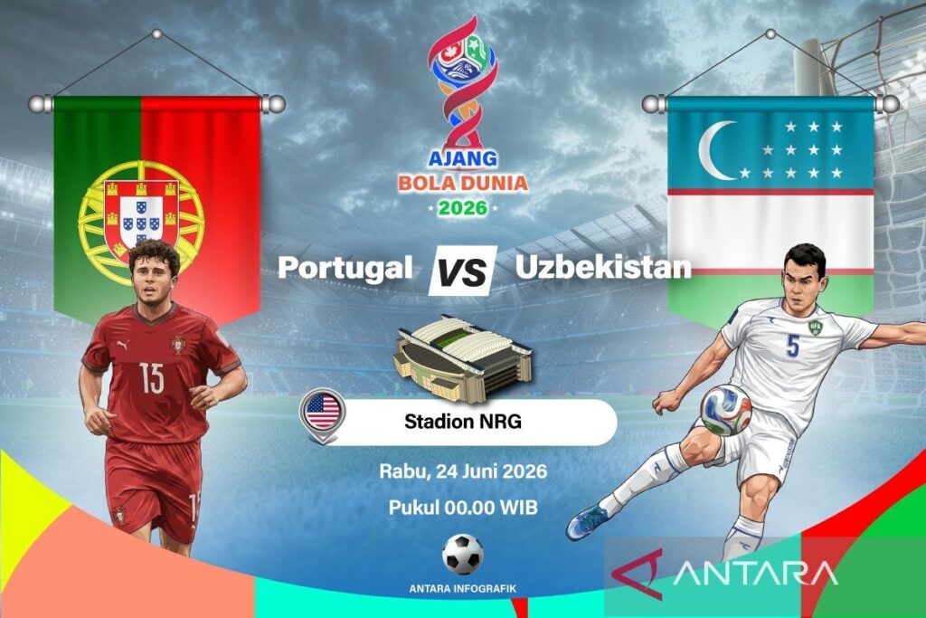 Susunan pemain Portugal melawan Uzbekistan: Ronaldo, Felix dan Neto