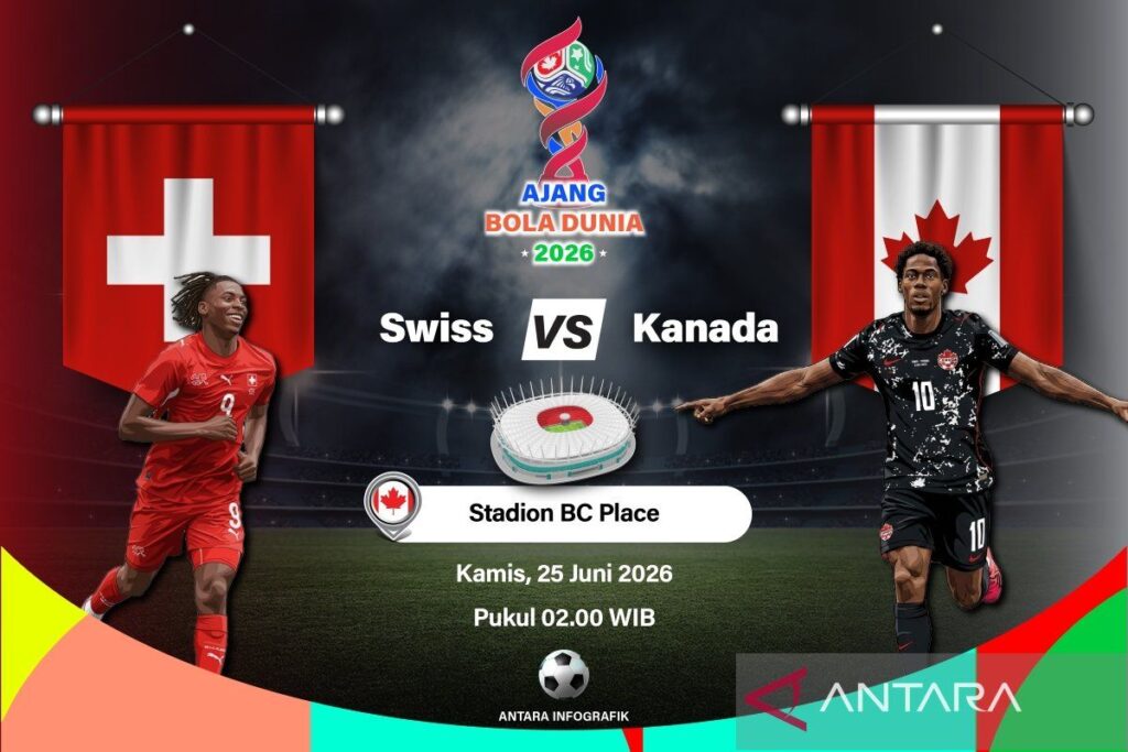 Susunan pemain Swiss vs Kanada: duel untuk memenangkan Grup B