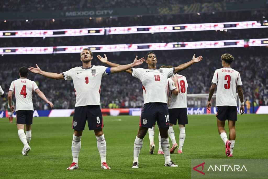 Kane dan Bellingham membawa Inggris meraih kemenangan atas Meksiko 3-2
