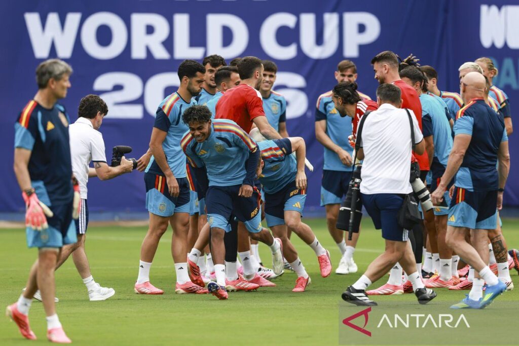 Timnas Spanyol bersiap menghadapi Prancis di semifinal Piala Dunia 2026