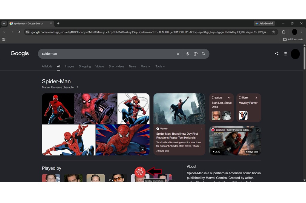 Pencarian Google memiliki telur Paskah Spider-Man, berikut cara mencobanya