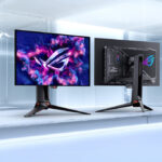 Asus ROG menampilkan Tandem RGB OLED PG32UCWM yang menampilkan mode ganda