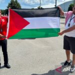 Bendera Palestina berkibar di Stadion Boston