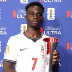 Bukayo Saka bangga menjadi salah satu pencetak gol elit di Piala Dunia