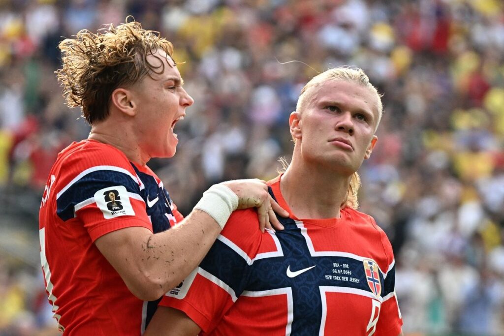 Haaland membantu Norwegia mengalahkan Brasil untuk mencapai perempat final