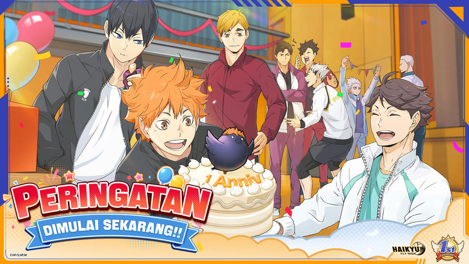 Haikyuu!! Fly High merayakan hari jadinya yang pertama dengan acara dan karakter baru