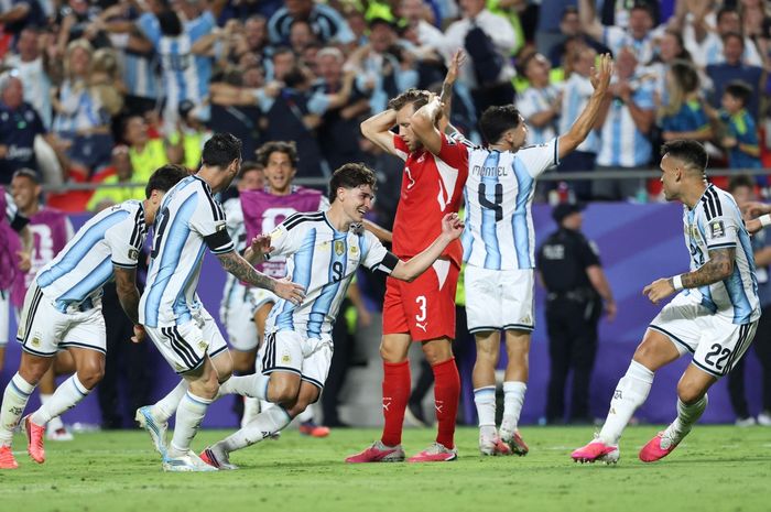 Hasil Piala Dunia 2026 - Dua gol kemenangan dicetak di perpanjangan waktu, Argentina menangkan duel sengit melawan 10 pemain Swiss