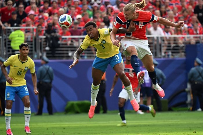 Hasil Piala Dunia 2026 - Haaland menjatuhkan Magalhaes, dan robot manusia membantu Norwegia membawa pulang Brasil