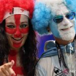 Inilah aksi unik yang dilakukan suporter saat laga semifinal antara Inggris dan Argentina