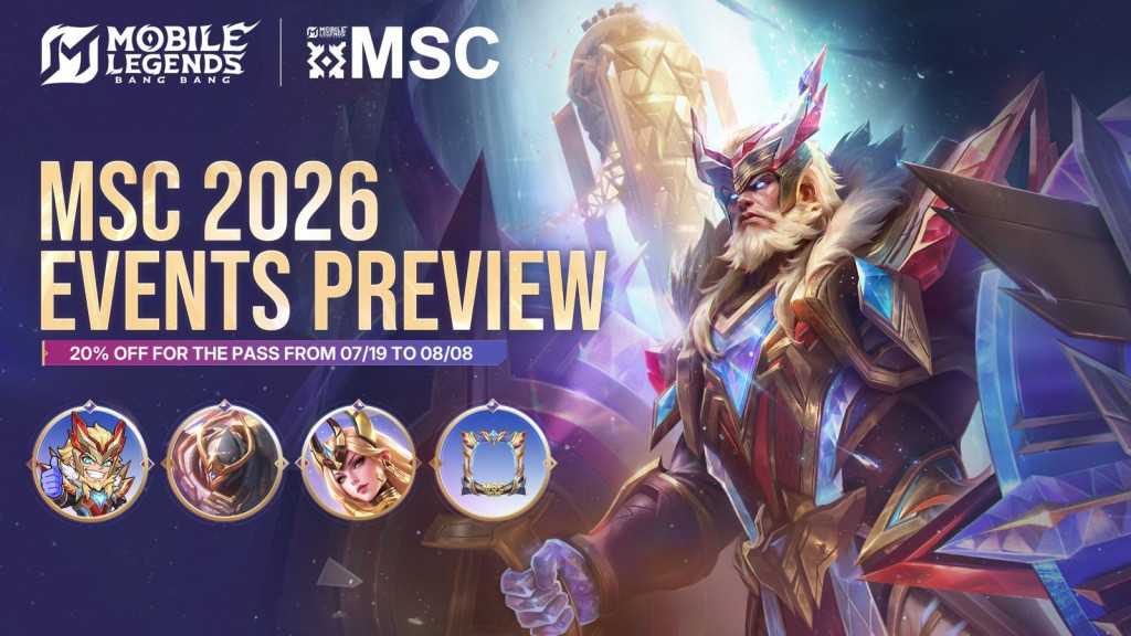 MSC kembali ke MLBB dengan menawarkan skin eksklusif Baxia dan diskon 20%.