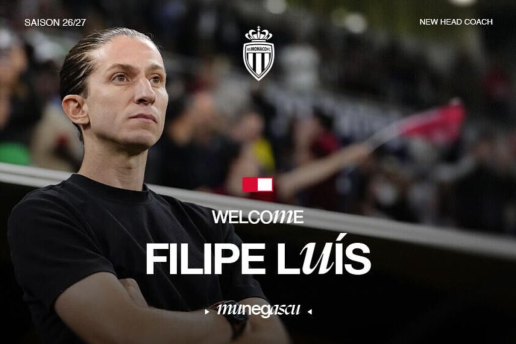 Monaco menunjuk Filipe Luis sebagai pelatih barunya