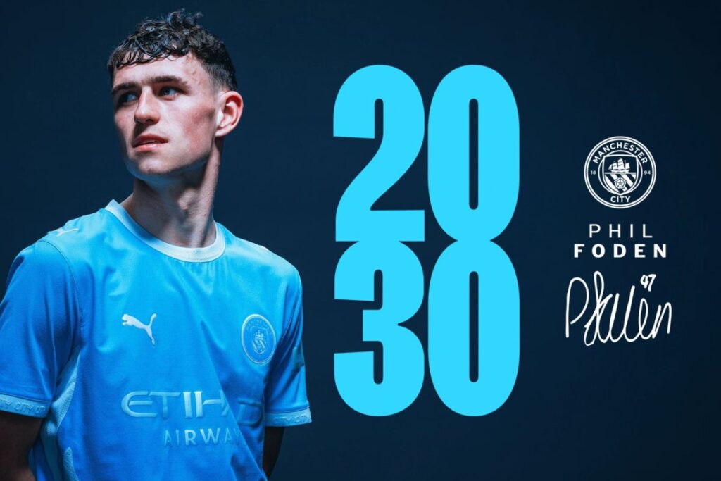 Phil Foden memperpanjang kontraknya dengan Manchester City hingga 2030