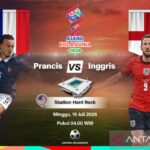 Rekor pertemuan Prancis dengan Inggris: melawan The Blues